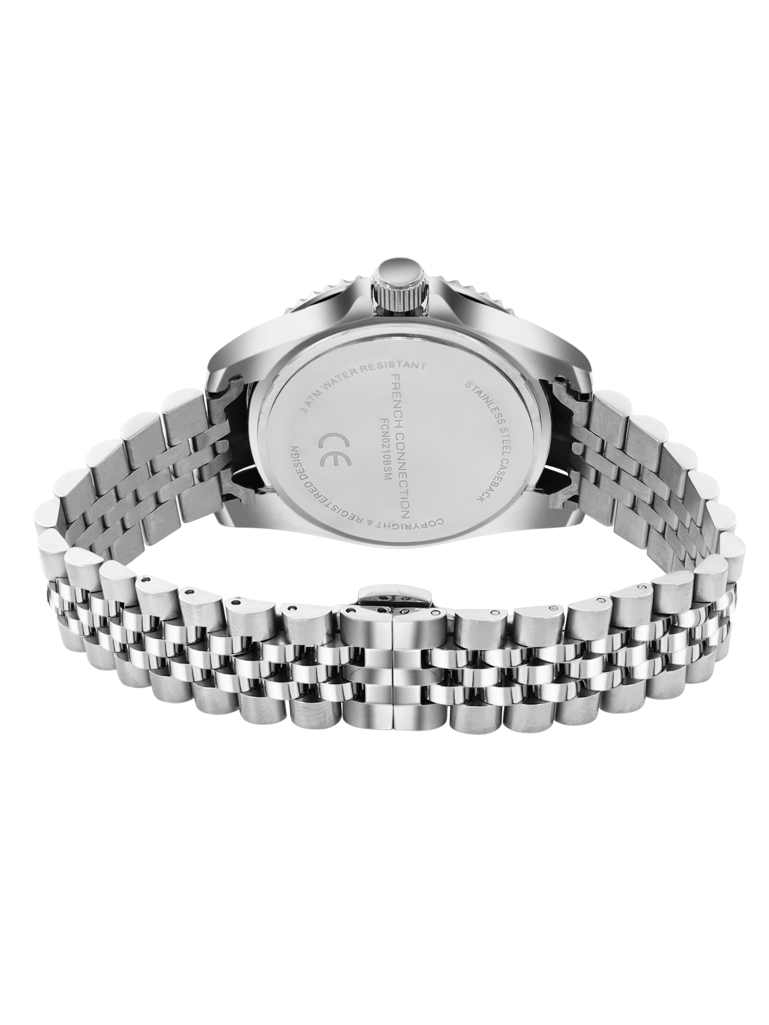 French Connection Steelora | Quartz Dated Display | Black Dial | Stainless Steel Strap | Watch for Men - FCN0210BSM