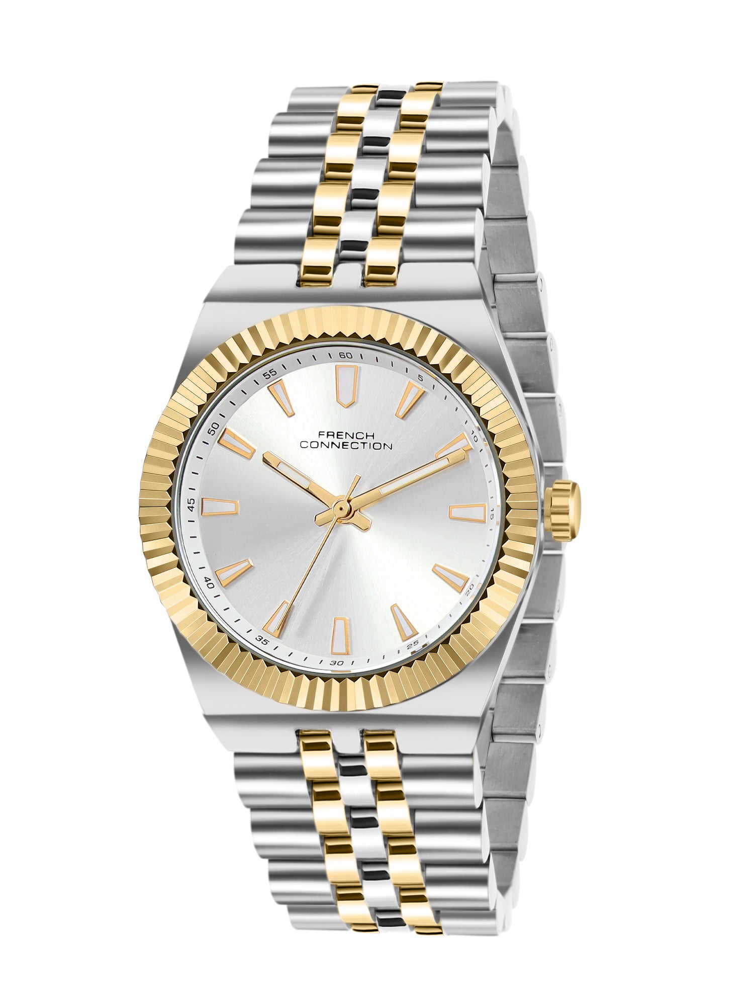 French Connection Flute Ligne | Analog | Green  Dial | Stainless Steel Strap | Watch for Women - FCN0212STM