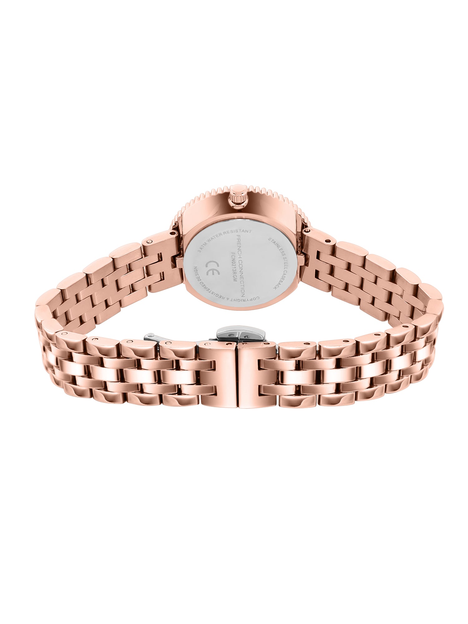 French Connection Couronne Éclat | Quartz Jewellery Bezel | Black  Dial | Stainless Steel Strap | Watch for Women - FCN0213RGM