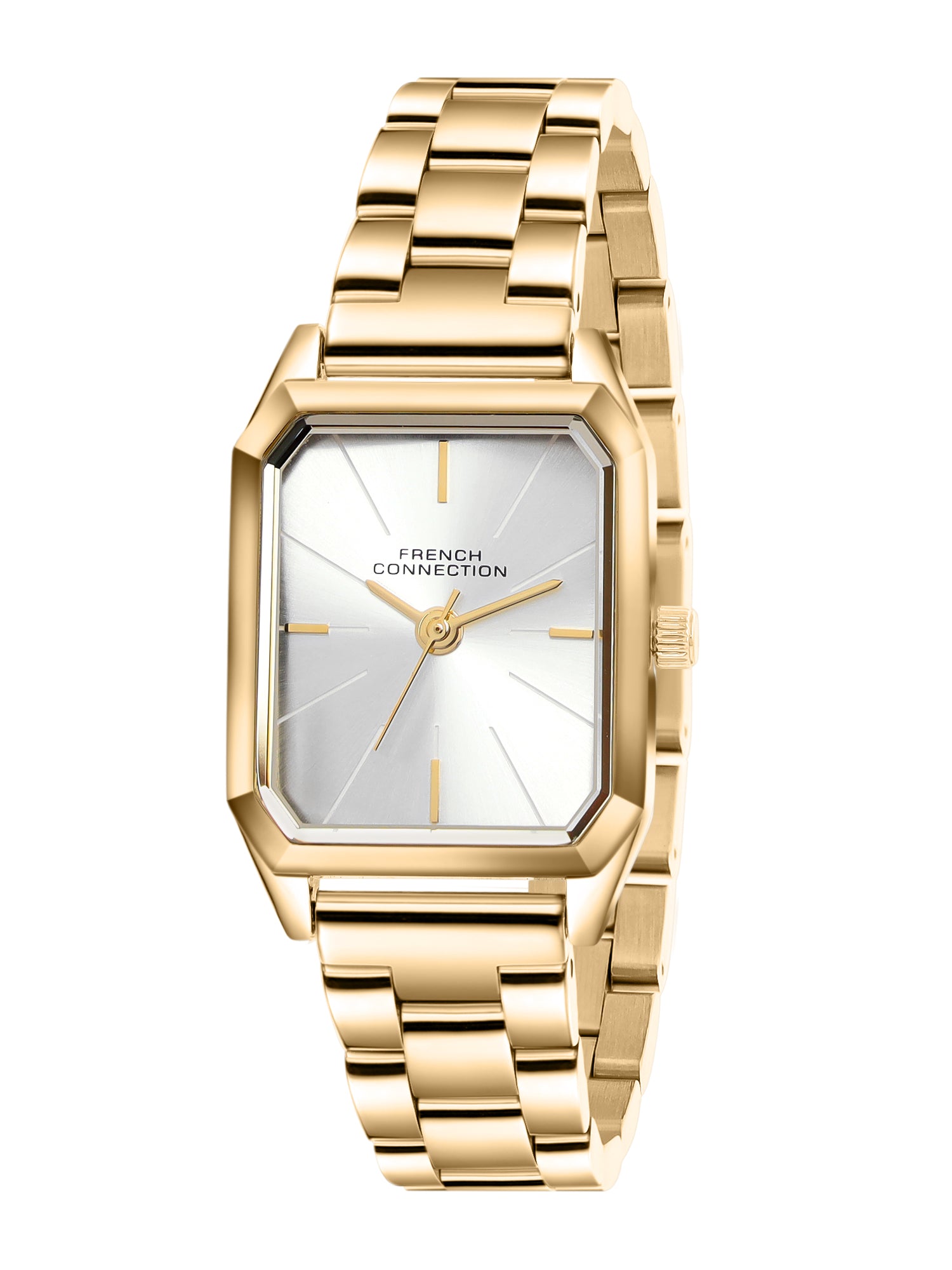 French Connection Novara | Quartz Jewellery Bezel | Silver  Dial | Stainless Steel Strap | Watch for Women - FCN0215GM