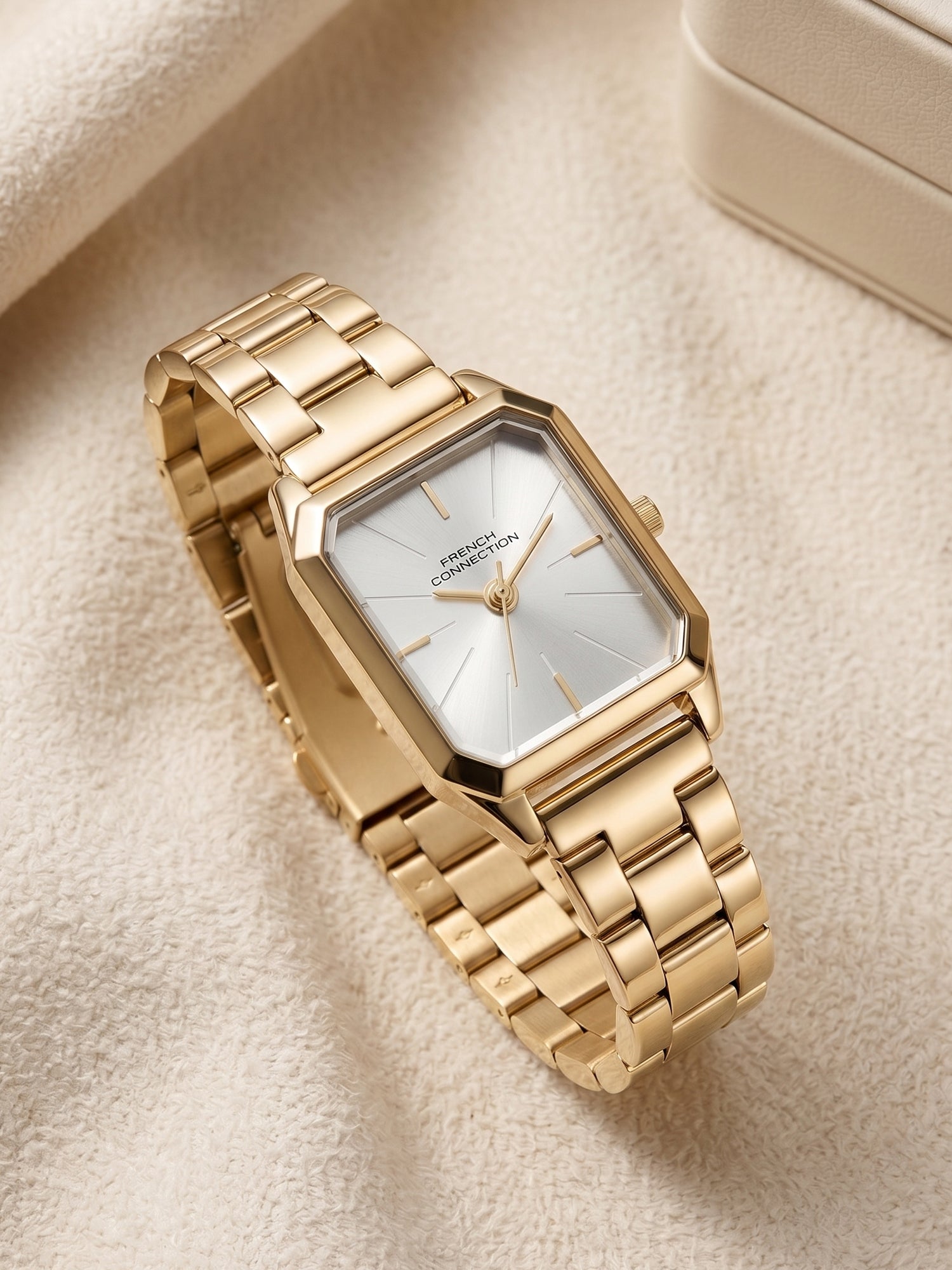 French Connection Novara | Quartz Jewellery Bezel | Silver  Dial | Stainless Steel Strap | Watch for Women - FCN0215GM