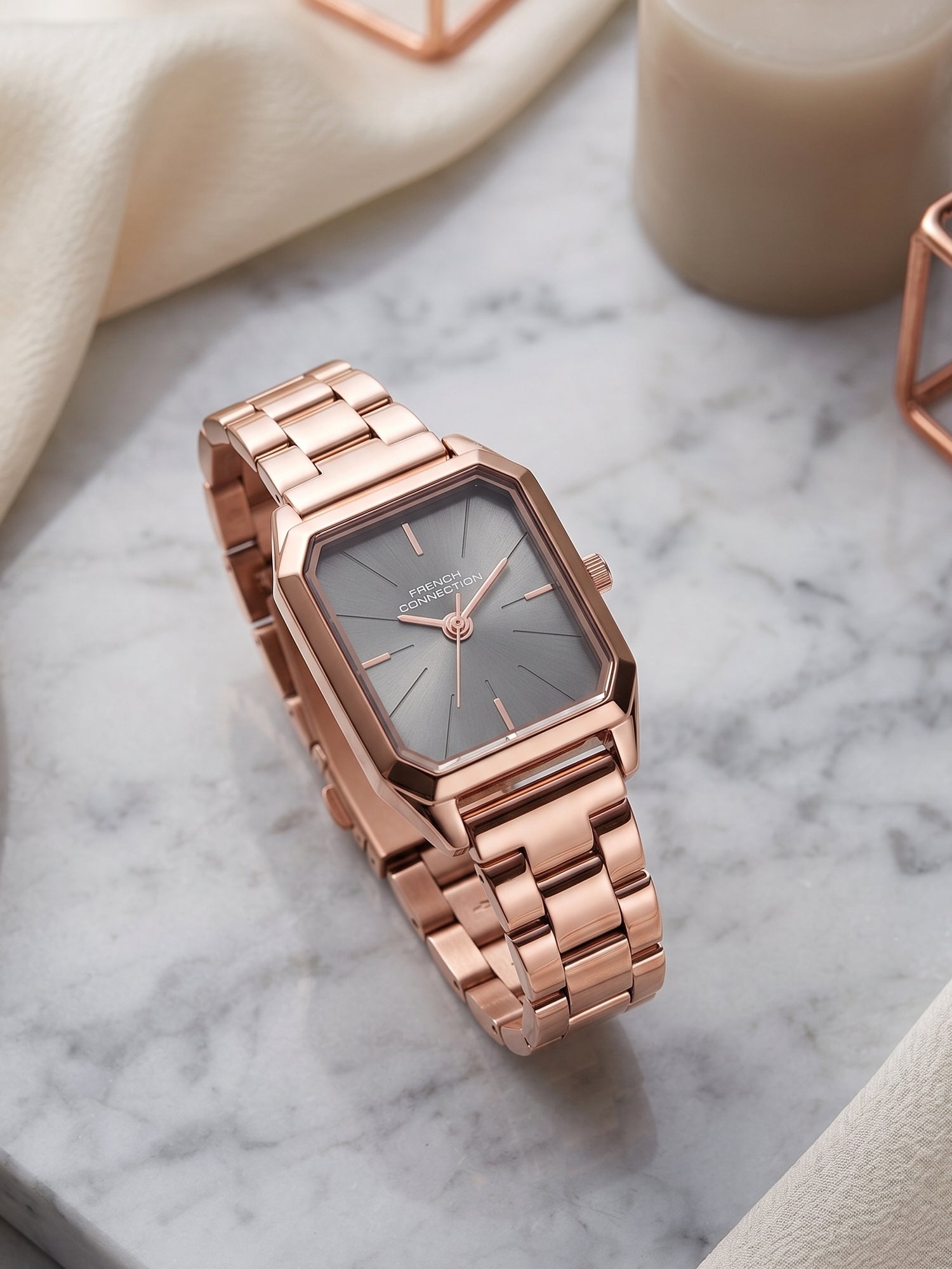 French Connection Novara | Analog Display | Grey  Dial | Stainless Steel Strap | Watch for Women - FCN0215RGM