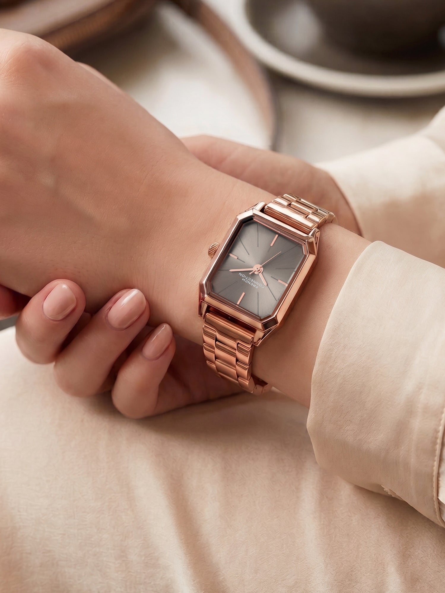 French Connection Novara | Analog Display | Grey  Dial | Stainless Steel Strap | Watch for Women - FCN0215RGM