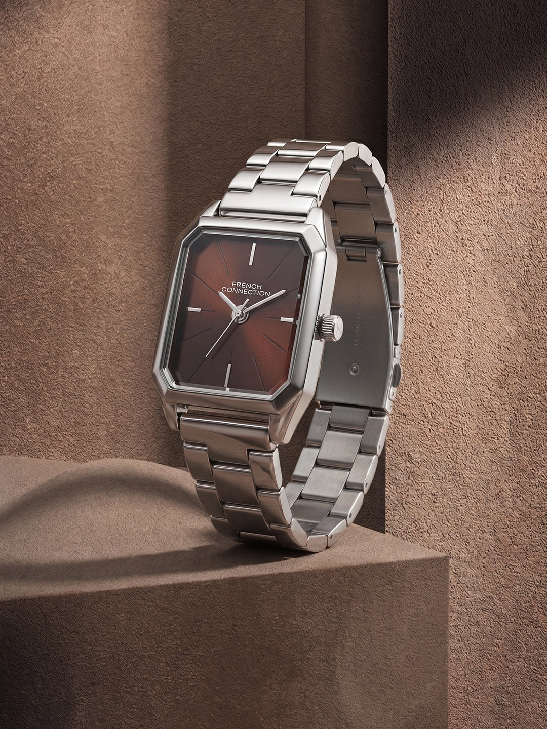 French Connection Novara | Analog Display | Brown  Dial | Stainless Steel Strap | Watch for Women - FCN0215SM