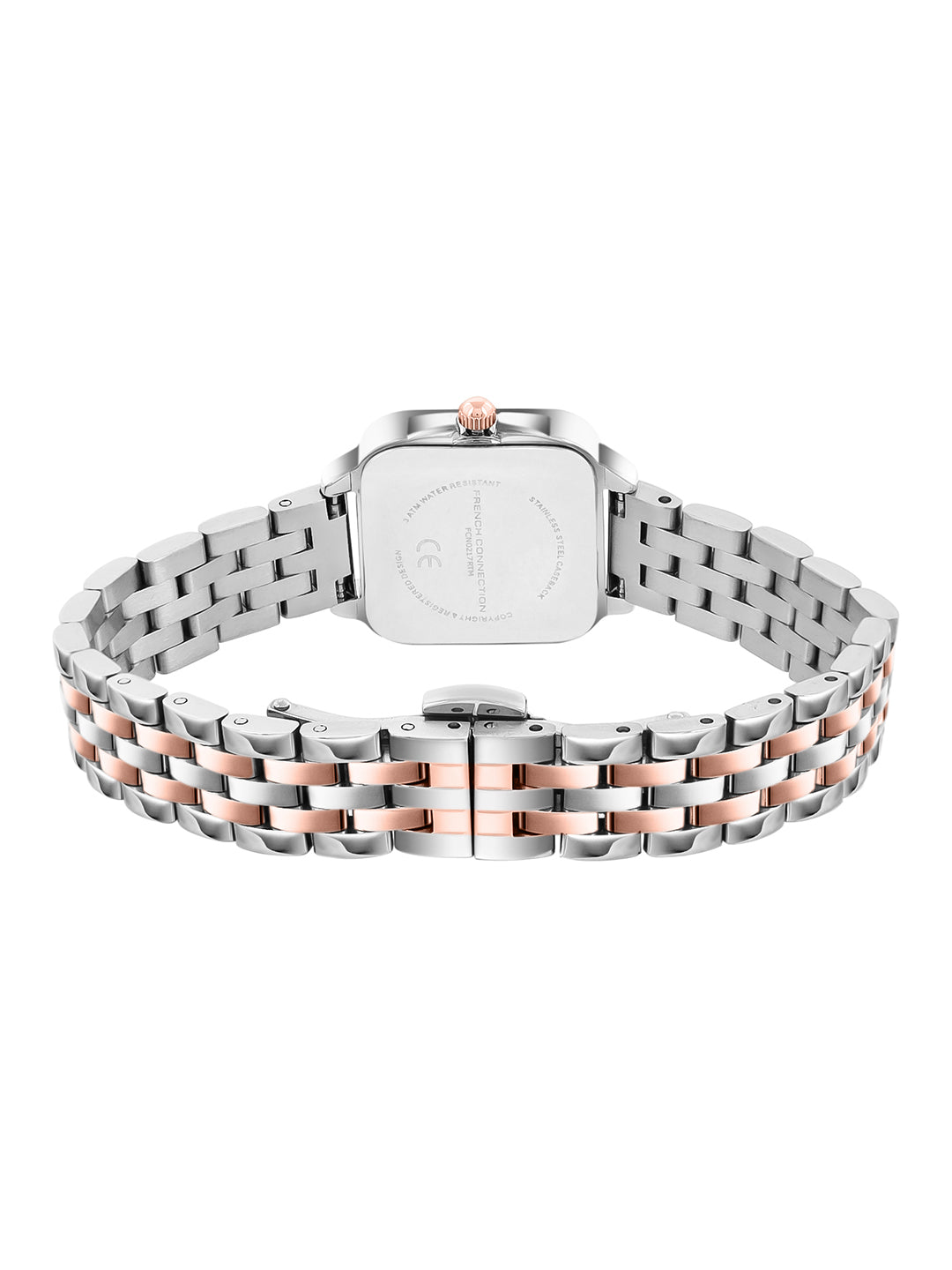 French Connection Bijou Carré | Analog Display | Rose Gold Sunray  Dial | Stainless Steel Strap | Watch for Women - FCN0217RTM
