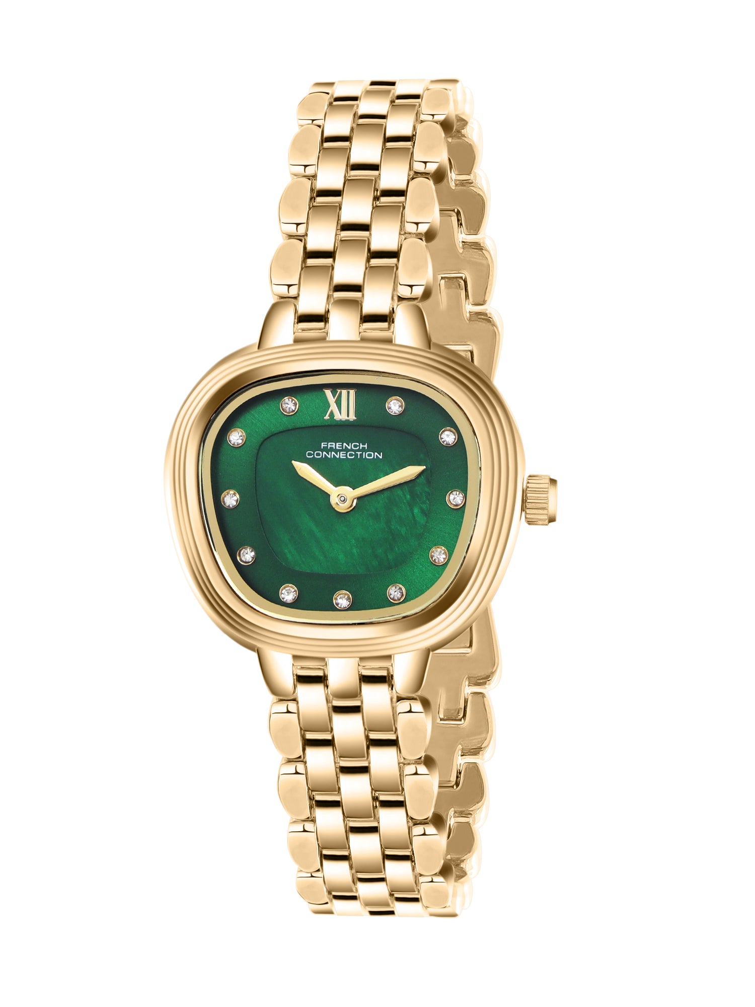 French Connection Éclat Forme | Analog Display | Green Mother of Pearl  Dial | Stainless Steel Strap | Watch for Women - FCN0219NGM