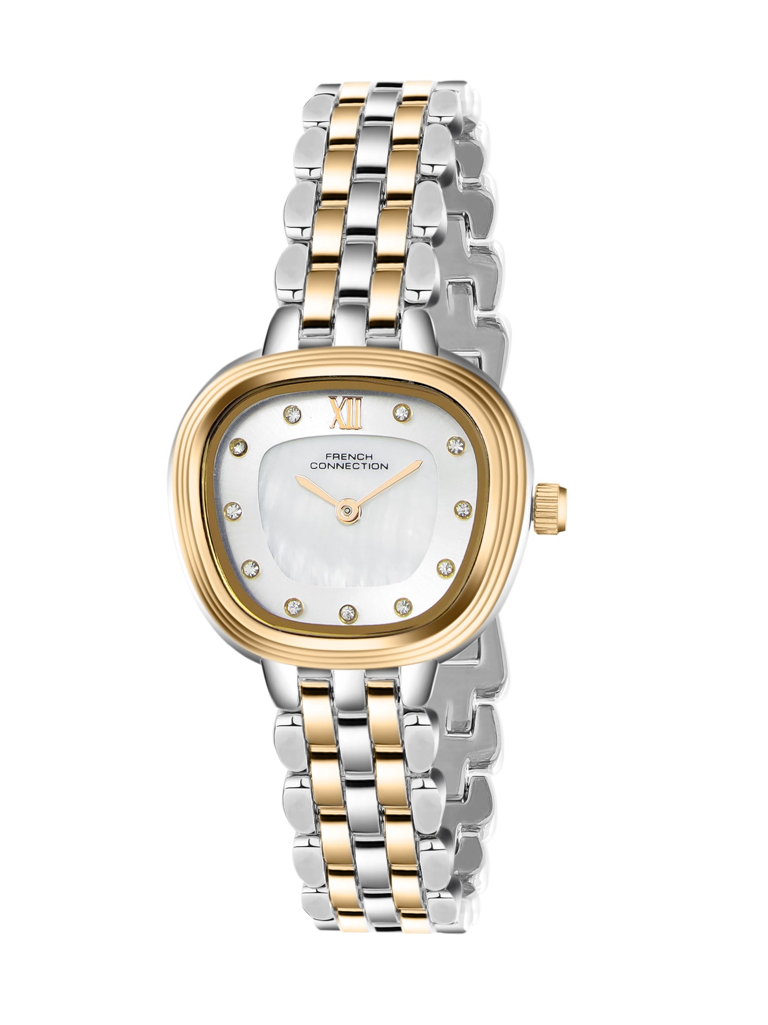 French Connection Éclat Forme | Analog Display | Silver Mother of Pearl  Dial | Stainless Steel Strap | Watch for Women - FCN0219STM