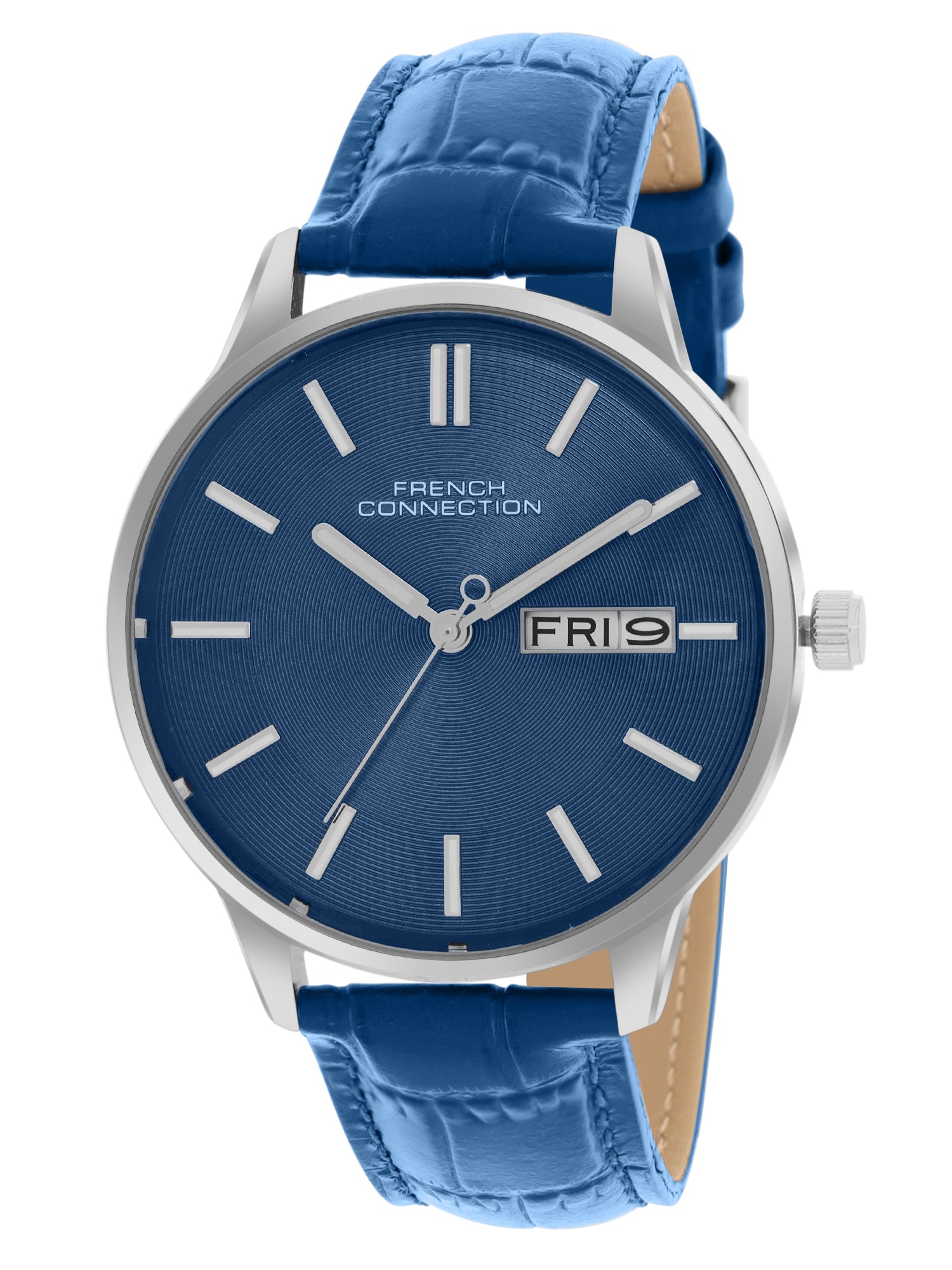French connection Versa Blue Round Dial Mens Analogue Watch FCN065UL