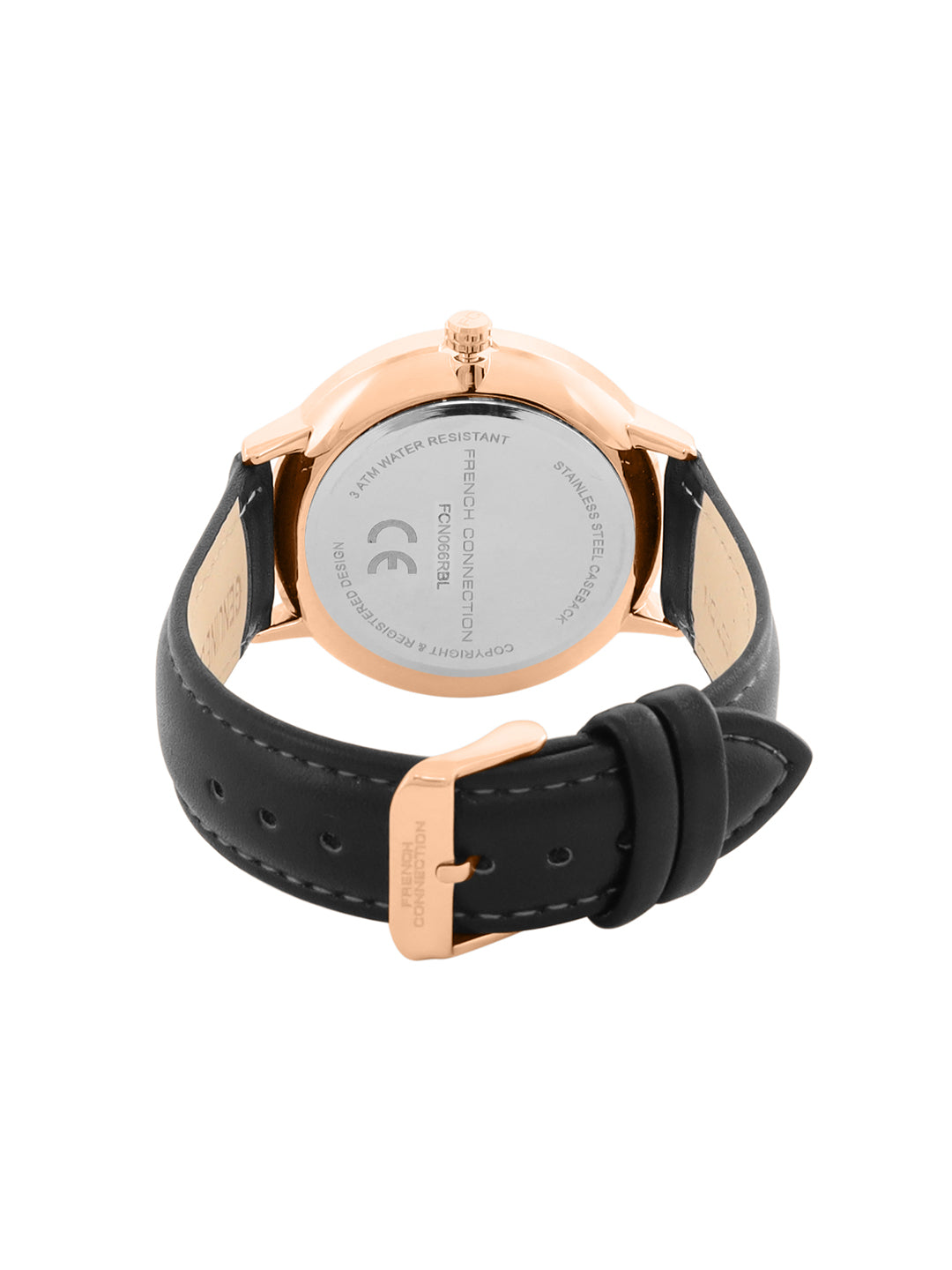 French connection Opus Black Round Dial Mens Mult Function Watch FCN066RBL