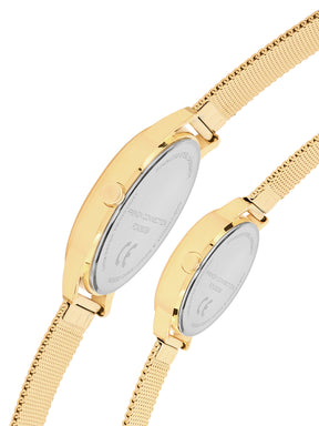French Connection Analog Silver Dial Couple Watch-FCN080GM
