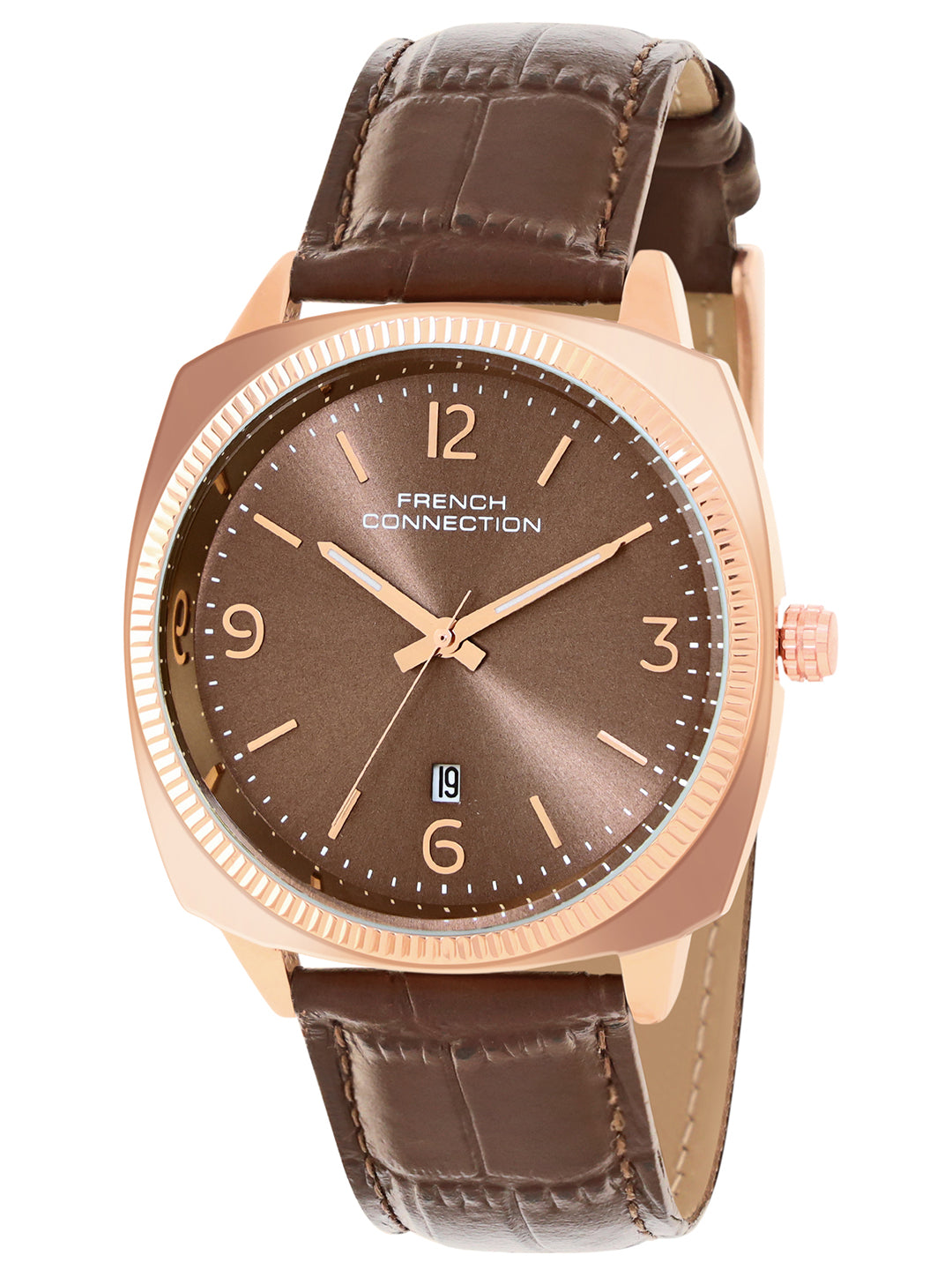 French connection Solistice Brown Dial Mens Analogue Watch FCN084BRL