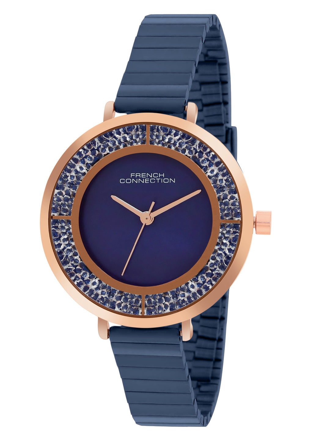 French Connection Dancing Diamonds Blue Dial with Blue Strap Womens Analog Watch | FCN087UM