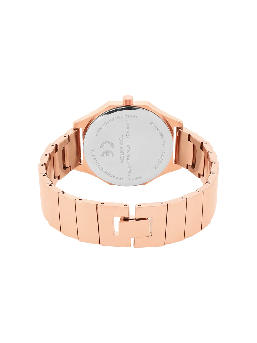 French Connection Analogue Rose Gold Dial Women's Watch -FCN090RGM
