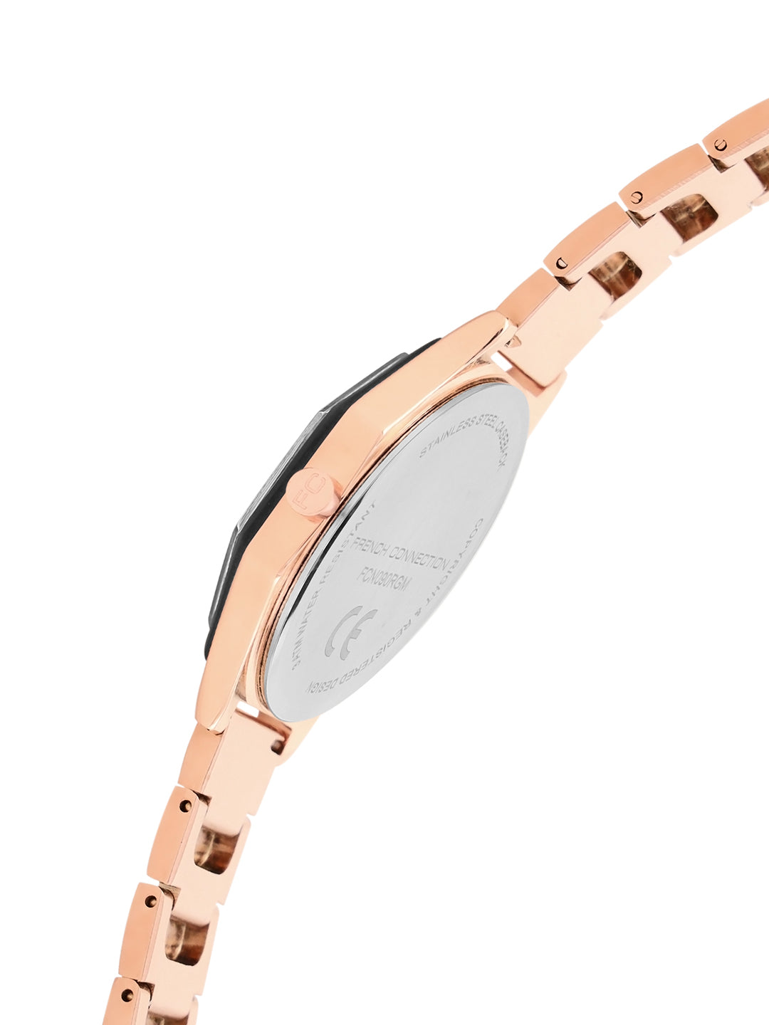 French Connection Analogue Rose Gold Dial Women's Watch -FCN090RGM