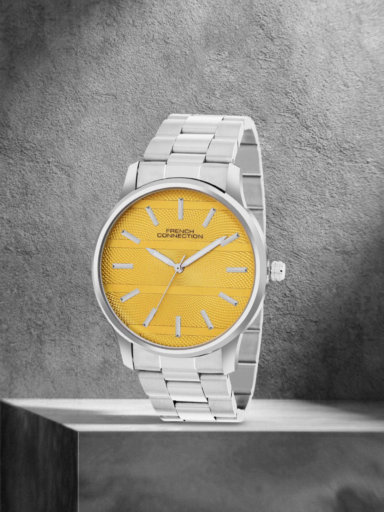 French Connection Analogue Mustard Dial Men's Watch -FCN091YSM