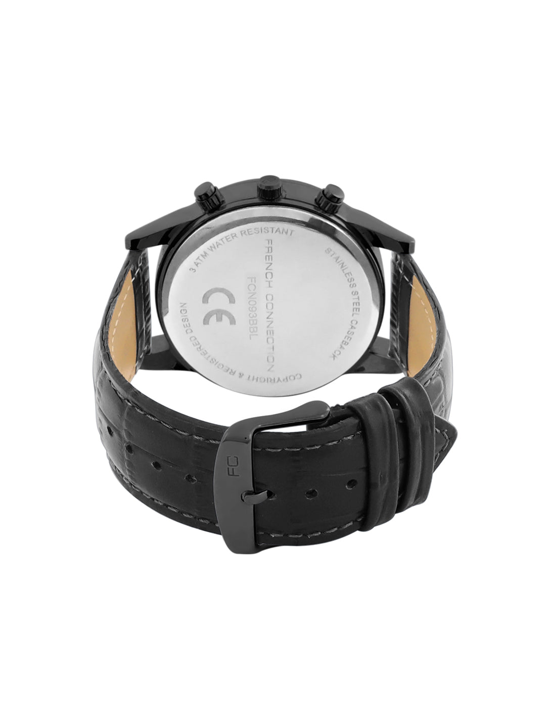 French Connection Multi - Function Maroon Dial Men's Watch -FCN093BBL