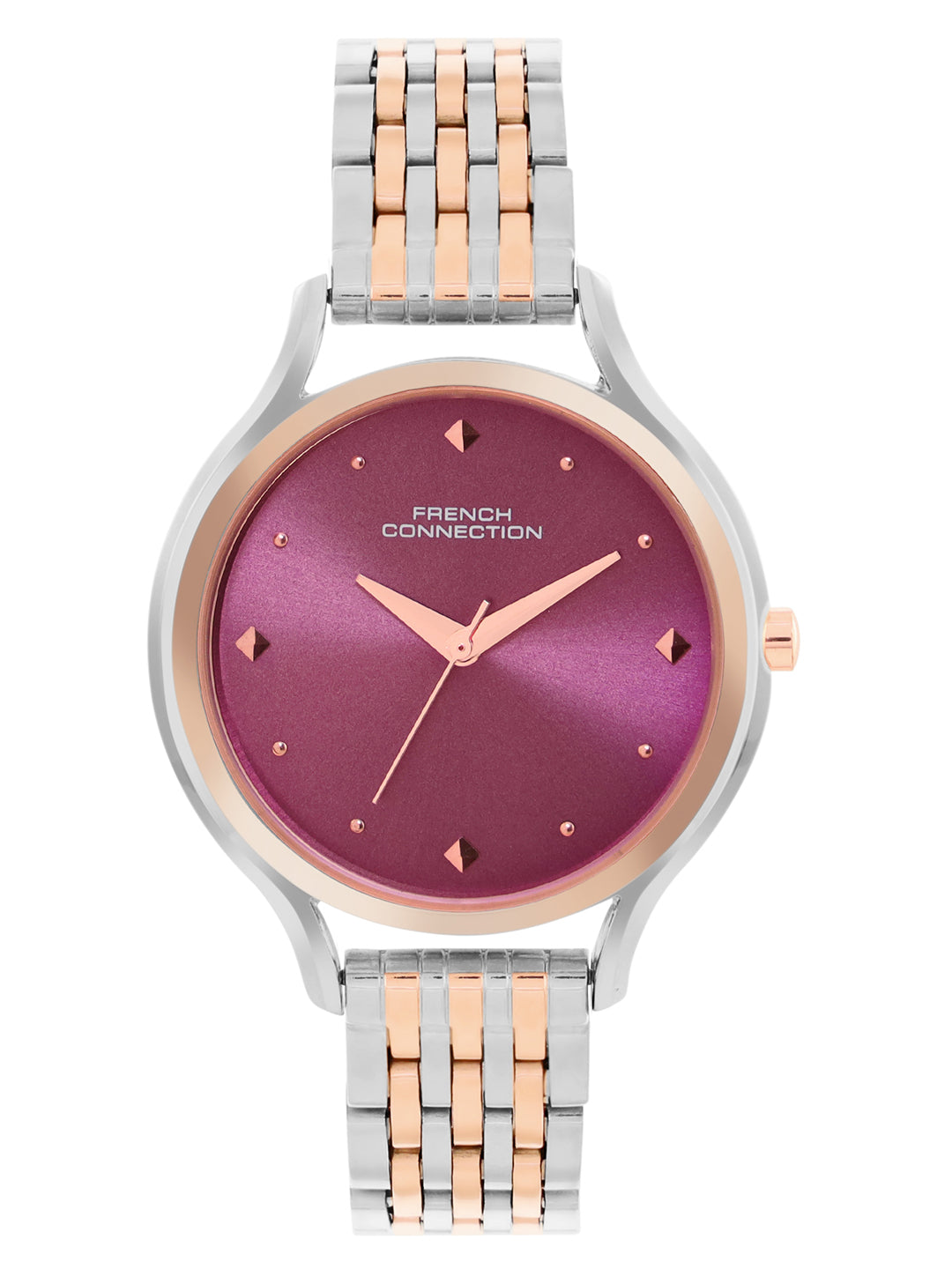 French Connection Honora Purple Dial with Silver Strap Womens Analog Watch | FCN096RTM