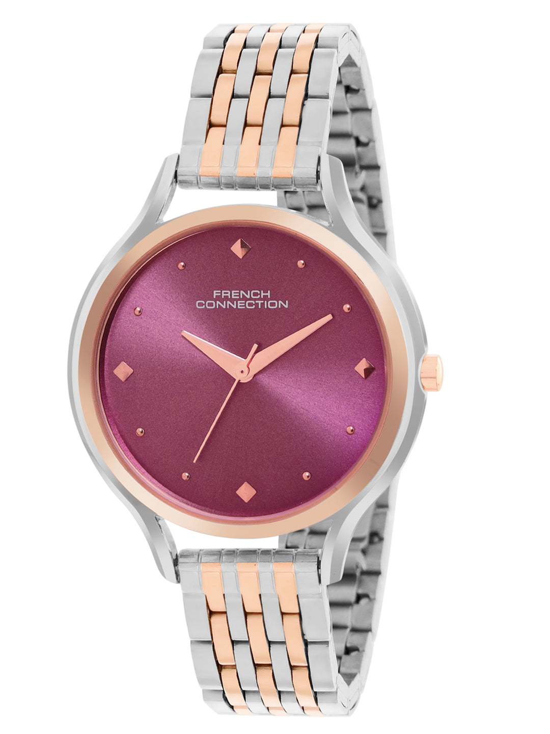 French Connection Honora Purple Dial with Silver Strap Womens Analog Watch | FCN096RTM