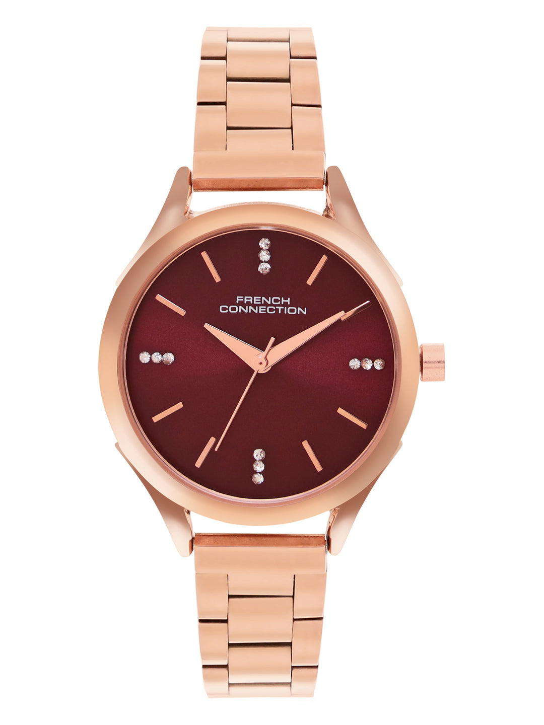 French Connection Analogue Plum Dial Women's Watch -FCN099RGM