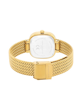 French Connection Mop Green Round Dial With  Gold Stainless Steel Strap Watch - For Womens FCO2NGM