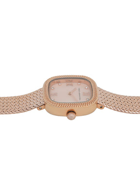 French Connection Mop Rosegold Round Dial With Rose Stainless Steel Strap Watch - For Womens FCO2RGM