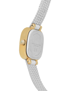 French Connection Mop White Round Dial With Stainless Steel Strap Watch - For Womens FCO2SM