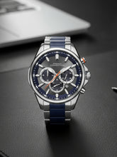 French Connection Blue Round Dial With Blue Stainless Steel Strap Chronograph Watch - For Mens FCO3UM