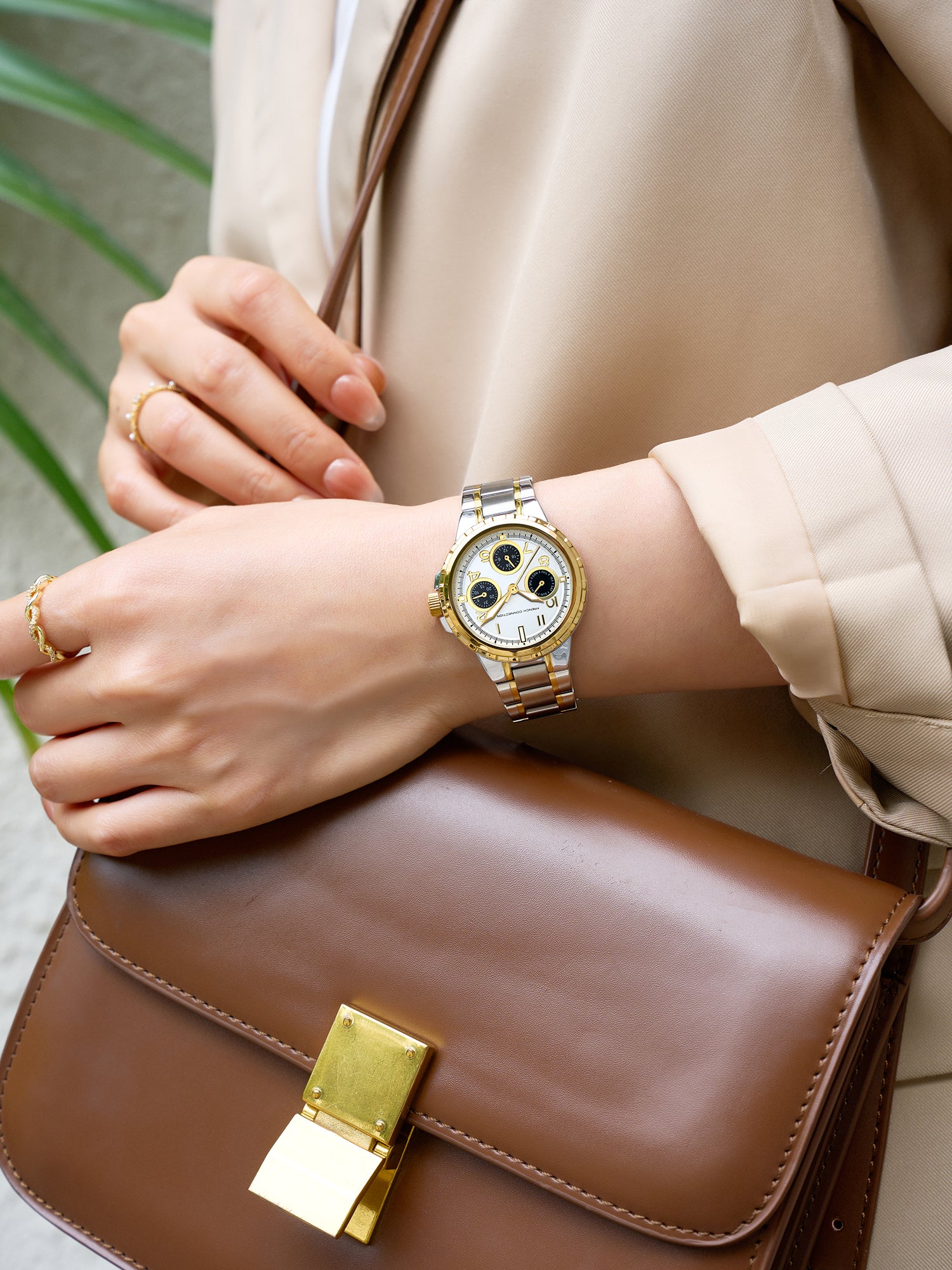 French Connection Chronéa | Quartz Chronograph | Black Dial | Black Stainless Steel Strap | Watch for Men - FCO6STM