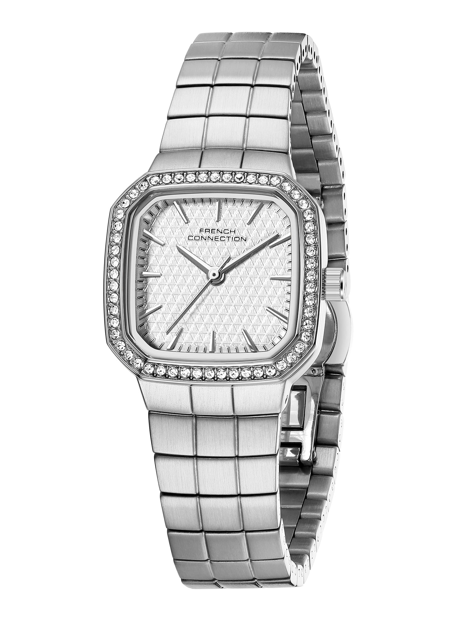 French Connection Relia | Analog Display | Silver Sunray  Dial | Stainless Steel Strap | Watch for Women - FCO9SM