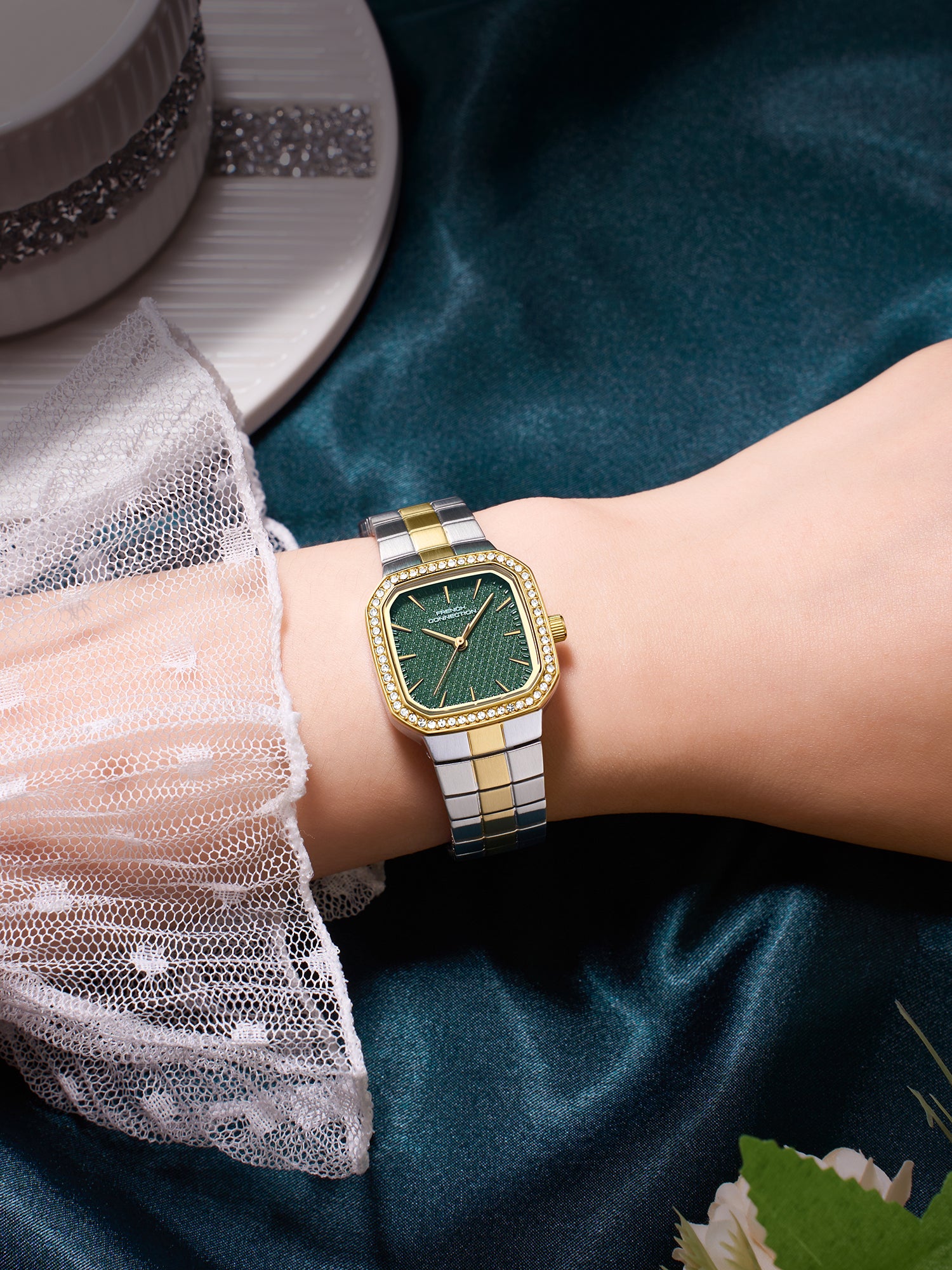 French Connection Relia | Analog Display | Grey Sunray  Dial | Stainless Steel Strap | Watch for Women - FCO9TM
