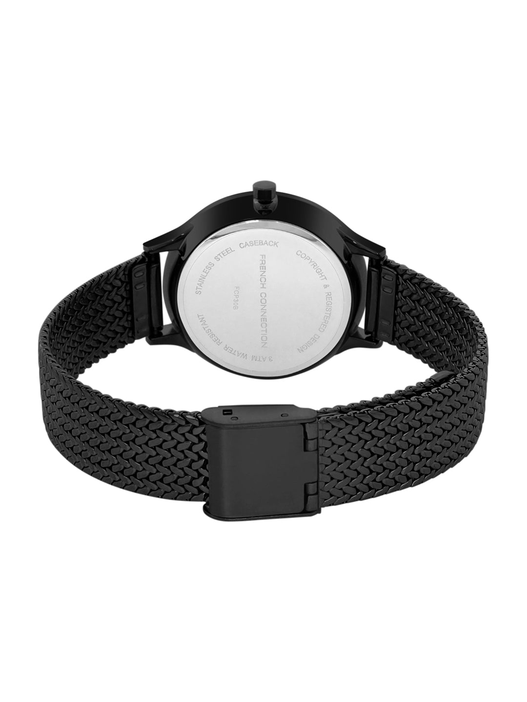 French Connection FCP30B Emalie Black Dial Womens Analog Watch