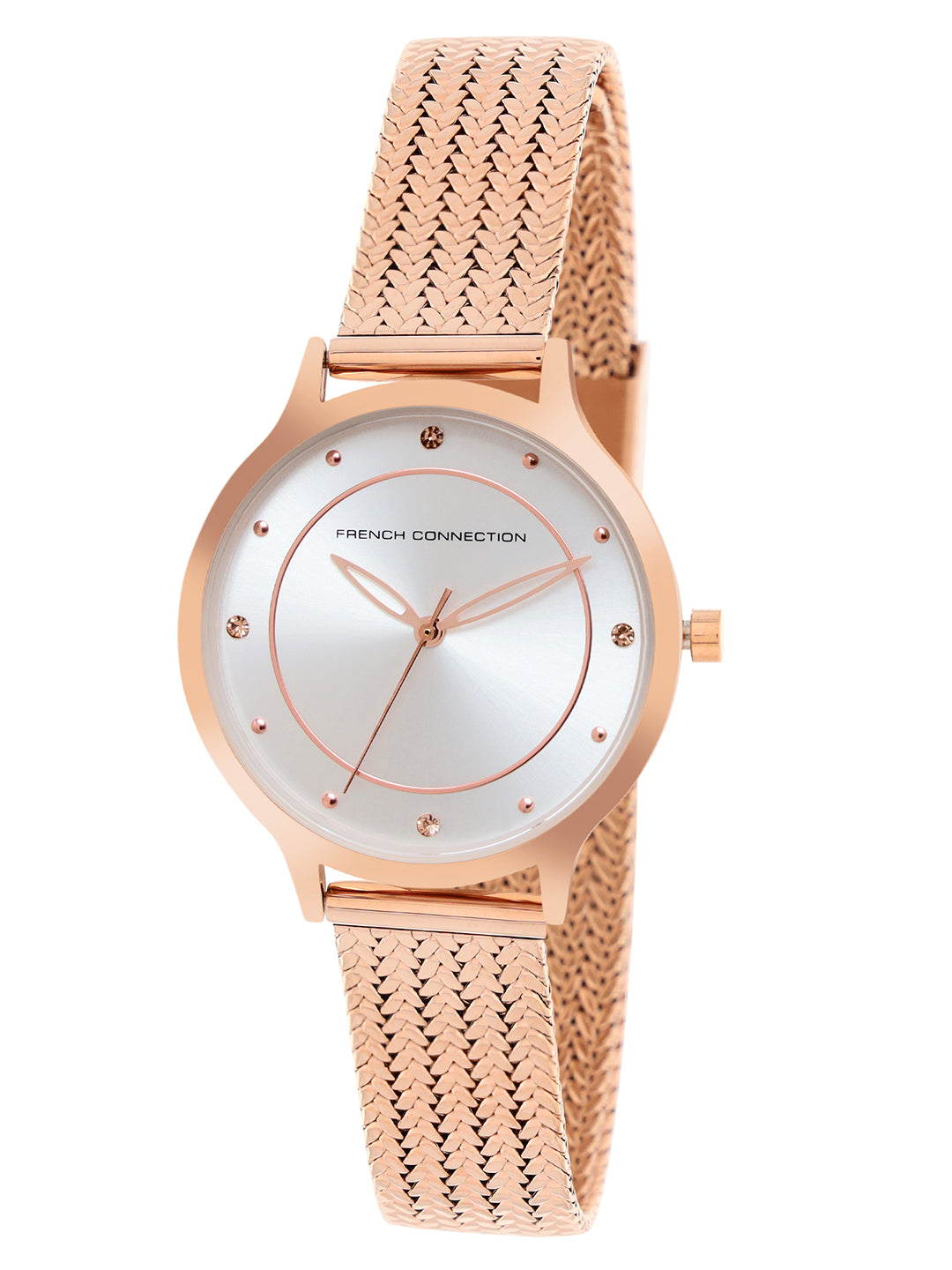 French Connection FCP30R Emalie Silver Dial Womens Analog Watch