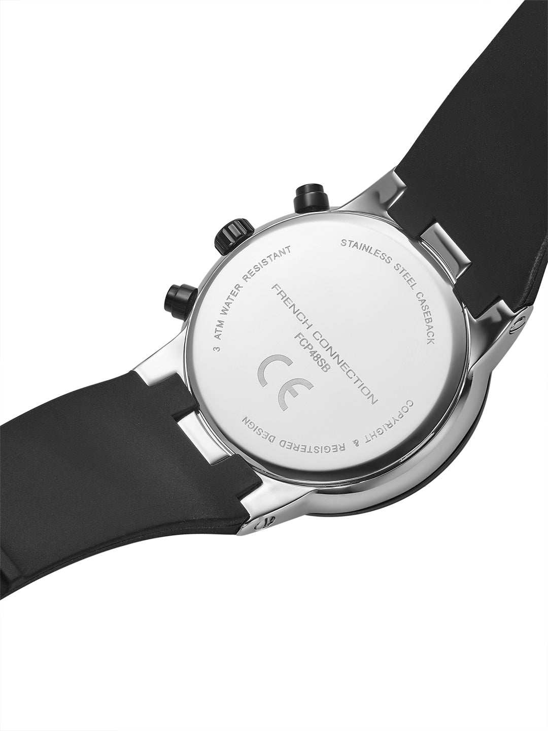 French Connection Imperio | Quartz Chronograph | Black Dial | Black Silicone Strap | Watch for Men - FCP48SB