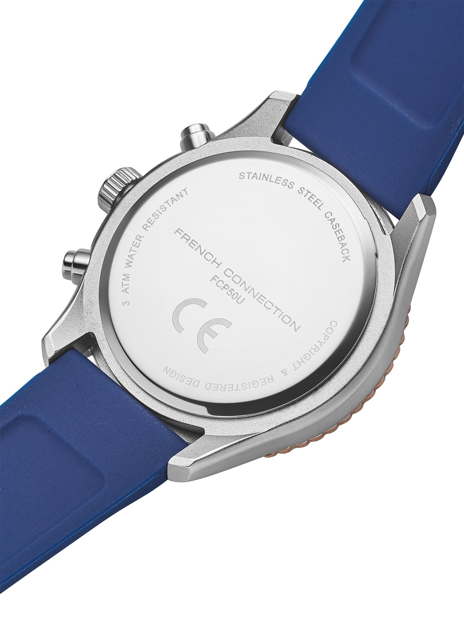 French Connection Raptor | Quartz Chronograph | Blue Dial | Blue Silicone Strap | Watch for Men - FCP50U