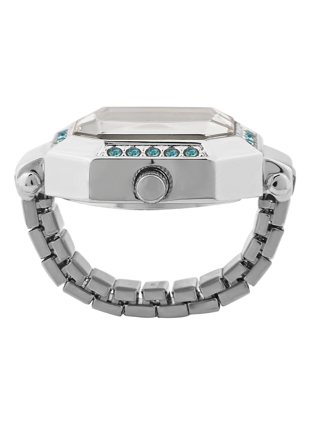 French Connection Women's Sunray Blue Dial Analog Ring Watch FCR01USM