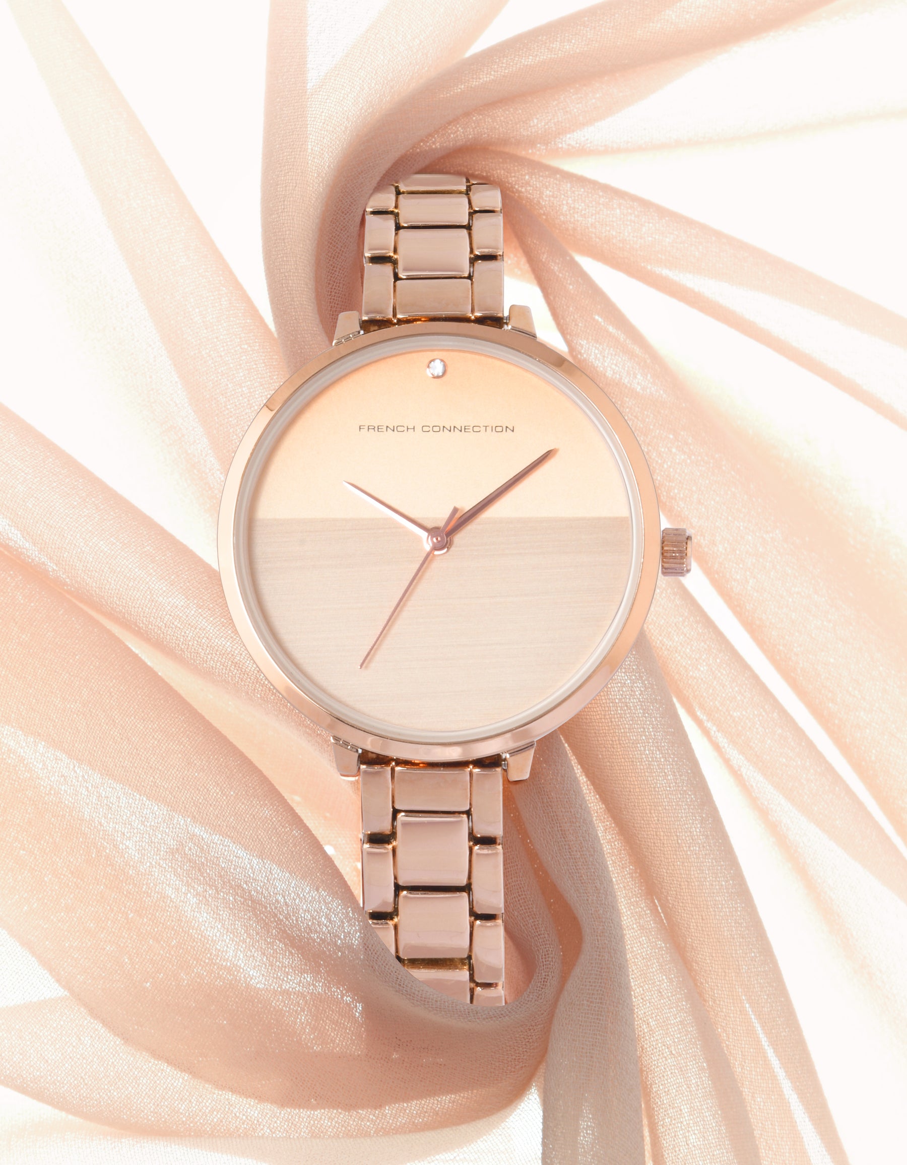 French Connection FCS001C Belle Rose Gold Dial Women's Analog Watch