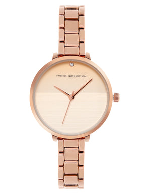 French Connection FCS001C Belle Rose Gold Dial Women's Analog Watch
