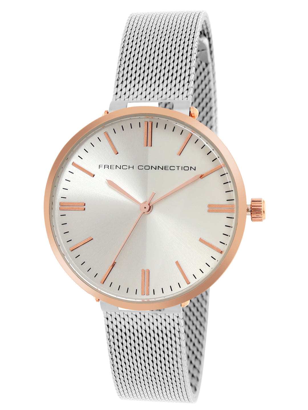 French Connection FCS002B Rose Silver Dial Women's Analog Watch