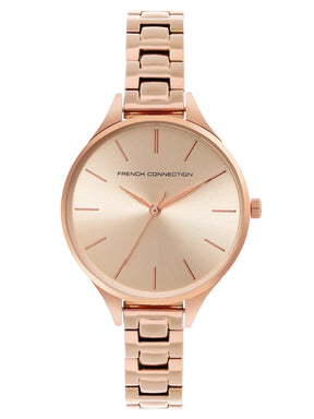 French Connection Analog Rose Gold Dial Women's Watch-FCS003C
