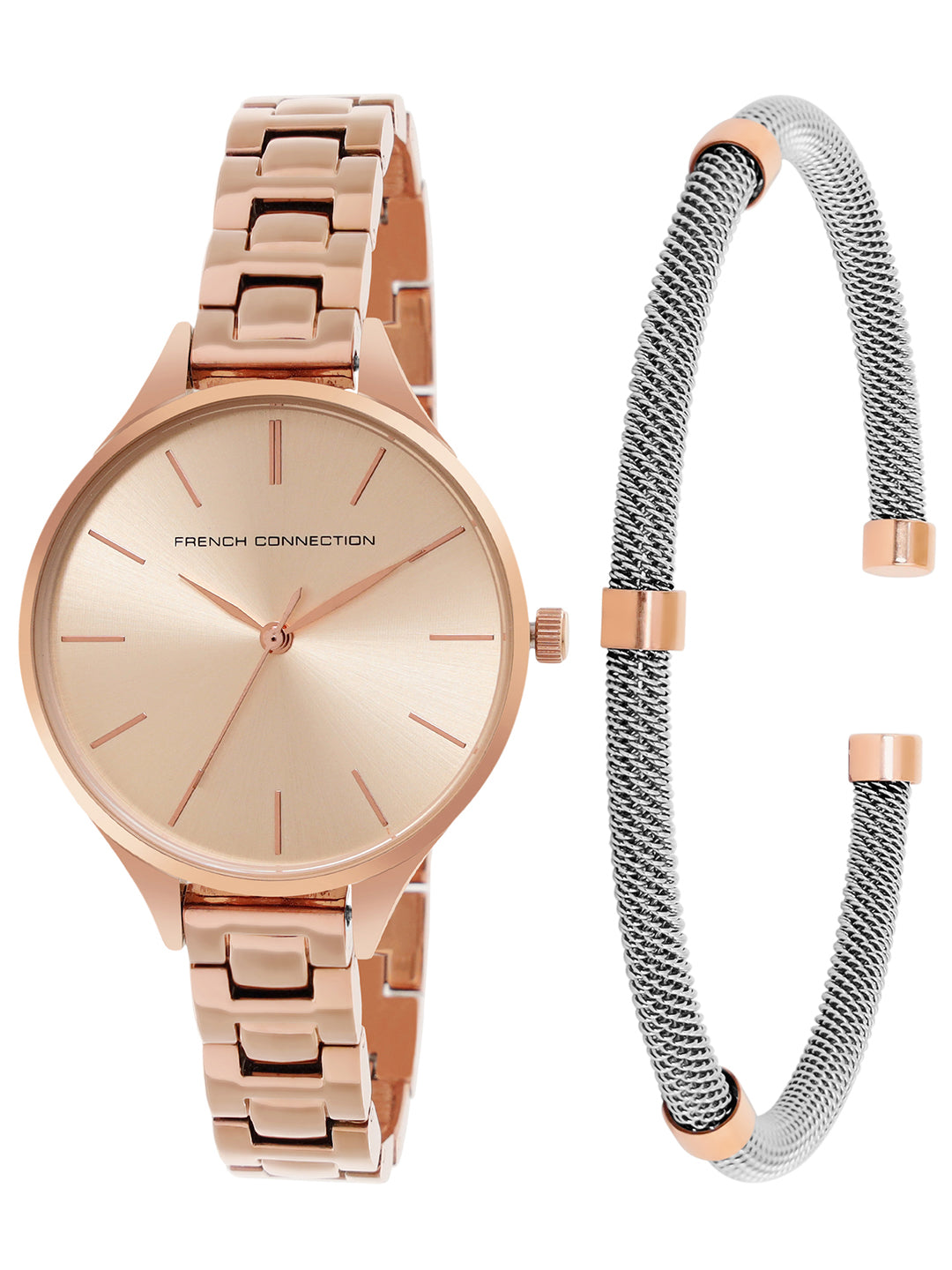 French Connection Analog Rose Gold Dial Women's Watch-FCS003C