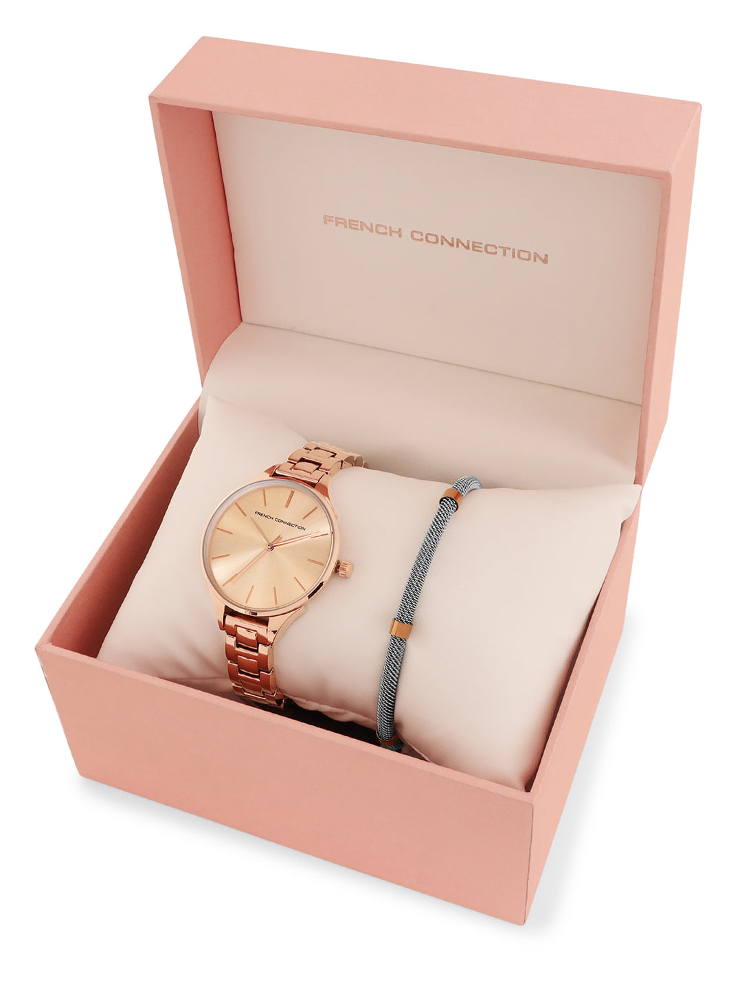 French Connection Analog Rose Gold Dial Women's Watch-FCS003C