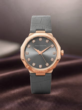 French Connection Sunray Grey Round Dial With Warm Grey Leather Strap Watch - For Womens FCT2GRL