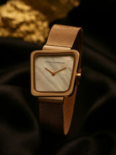 French Connection Mop White Square Dial With Rose Stainless Steel Strap Watch - For Womens FCU6SRGM