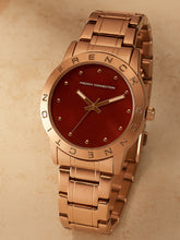 French Connection Mop Pink Round Dial With Rose Stainless Steel Strap Watch - For Womens FCU8RGM