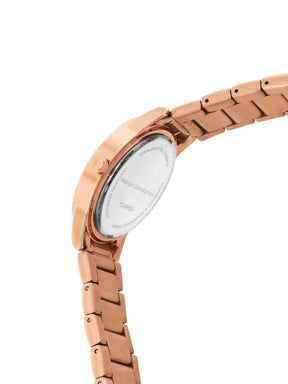 French Connection Mop Pink Round Dial With Rose Stainless Steel Strap Watch - For Womens FCU8RGM