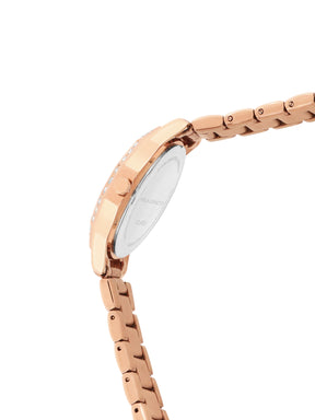 French Connection Mop Rosegold Round Dial With Rose Stainless Steel Strap Watch - For Womens FCU9RGM