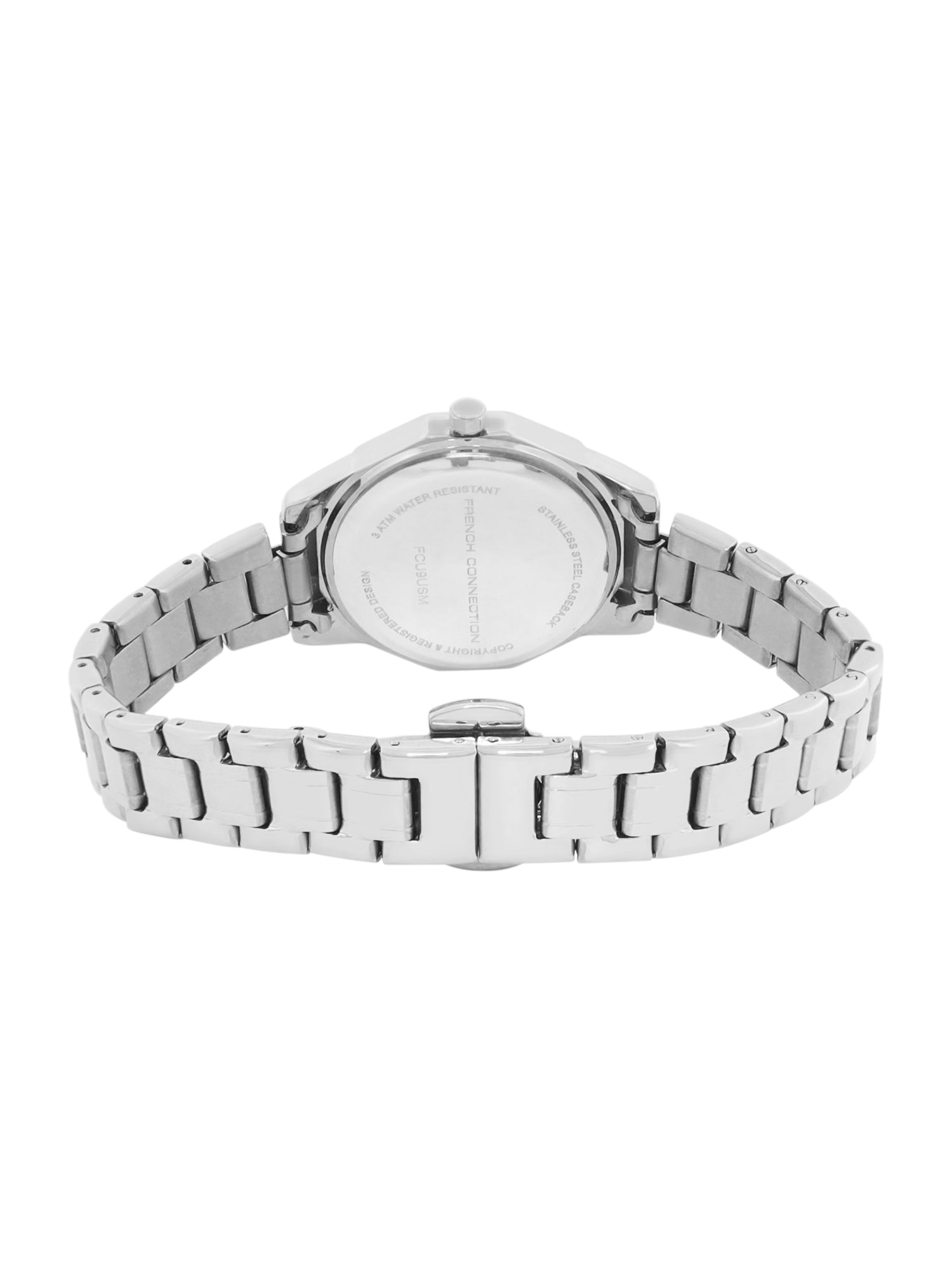 French Connection Mop Blue Round Dial With Stainless Steel Strap Watch - For Womens FCU9USM
