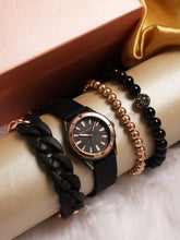 French Connection Black Dial  Analog Giftset for Women's - FCW13BL