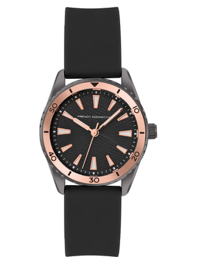 French Connection Black Dial  Analog Giftset for Women's - FCW13BL
