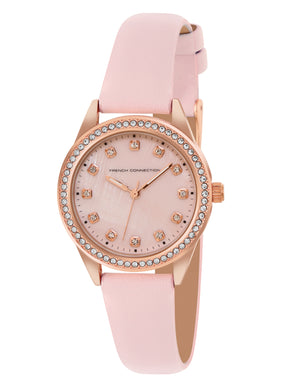 French Connection Pink Dial  Analog Giftset for Women's - FCW15PL